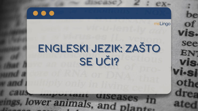Engleski jezik Zašto se uči