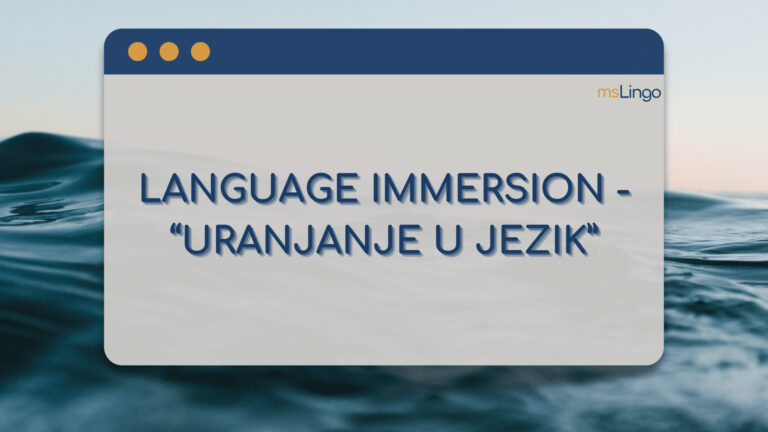 Language immersion