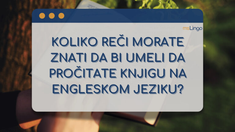 Koliko reči morate znati da bi umeli da pročitate knjigu na engleskom jeziku