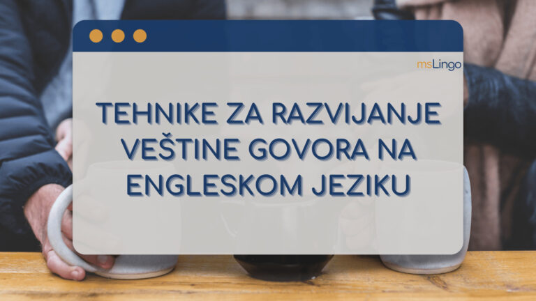 Tehnike za razvijanje veštine govora na engleskom jeziku