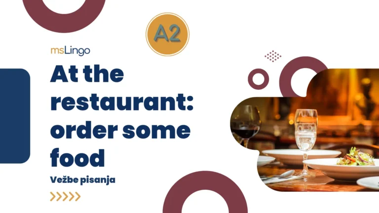 Vežbe pisanja A2 - At the restaurant