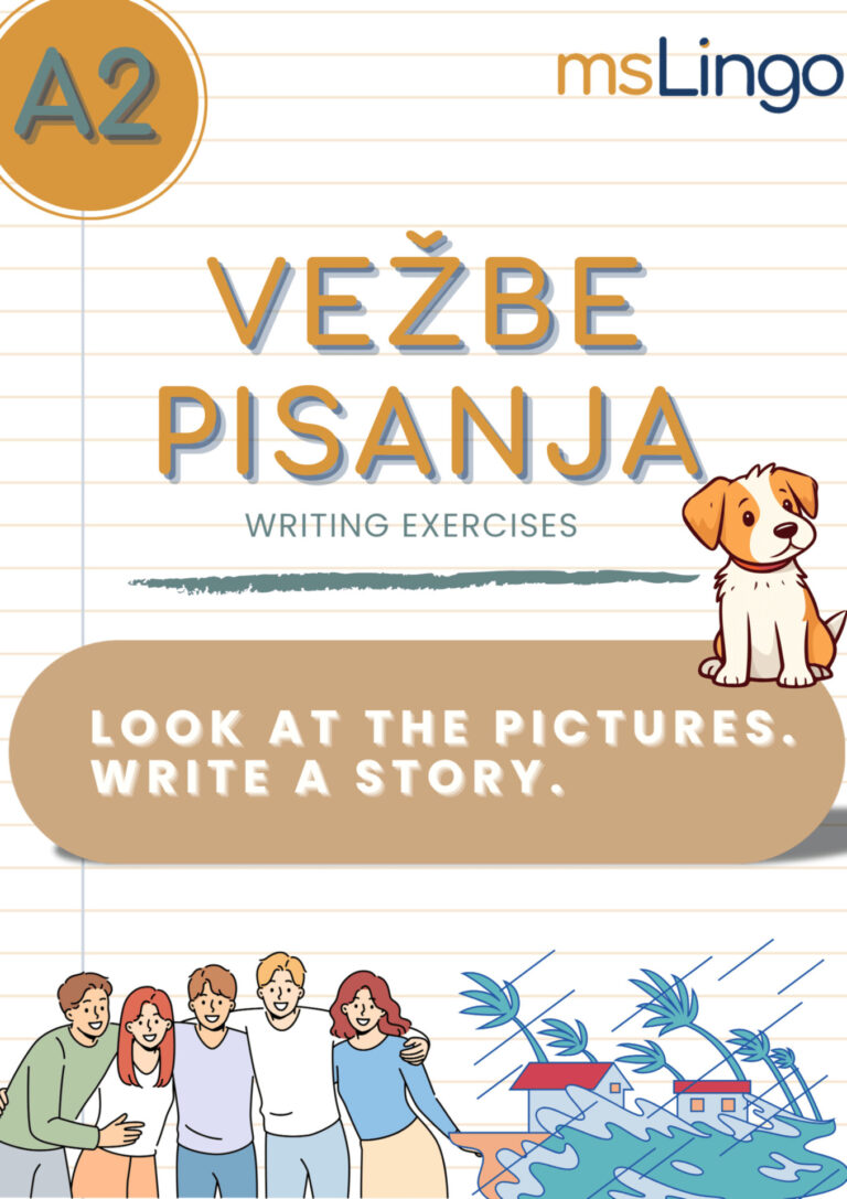 Vežbe pisanja A2 - Look at the pictures. Write a story