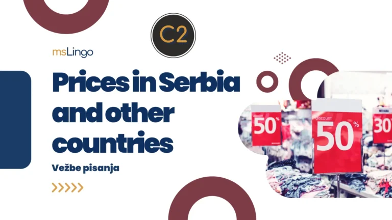 Vežbe pisanja C2 - Prices in Serbia and other countries
