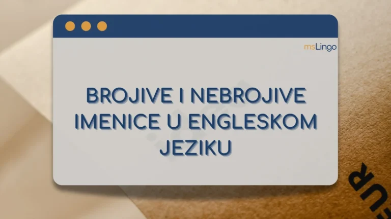 Brojive i nebrojive imenice u engleskom jeziku