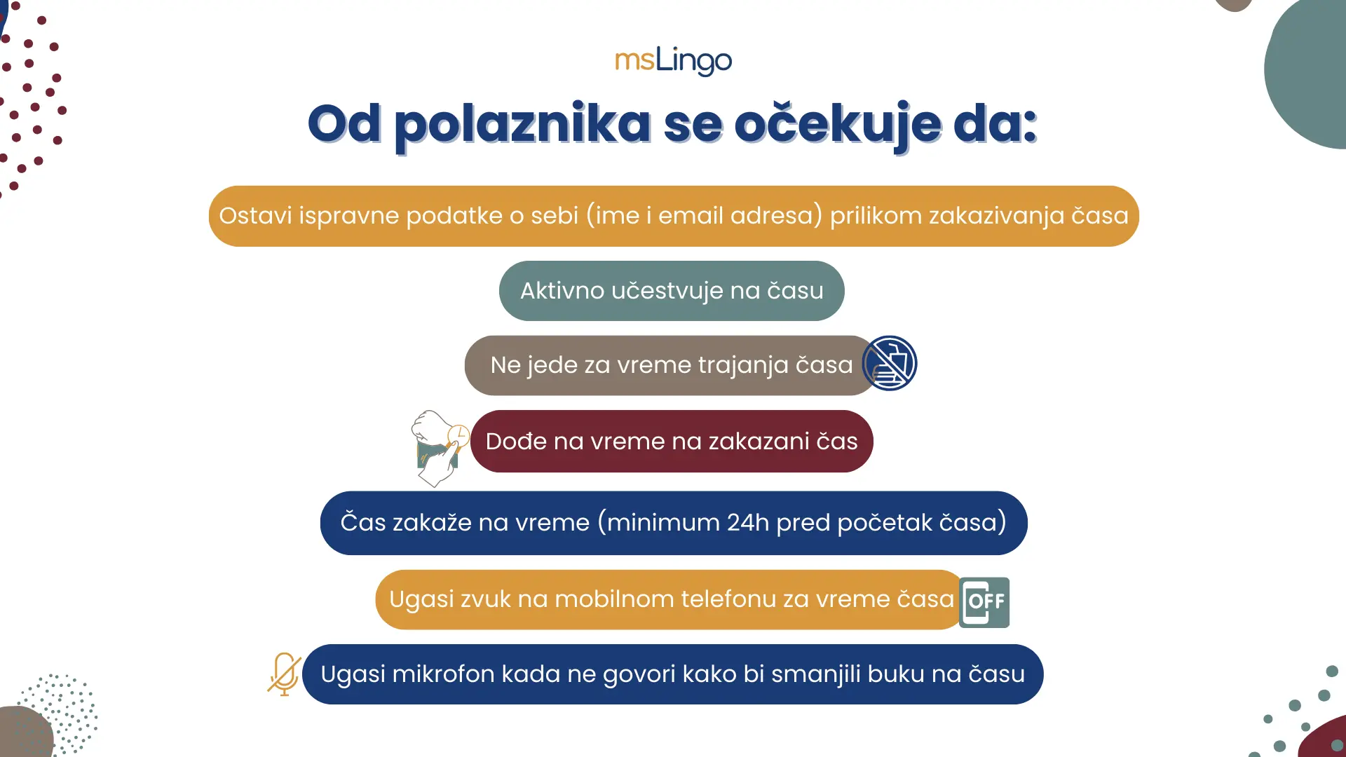 msLingo pravila ponašanja 1