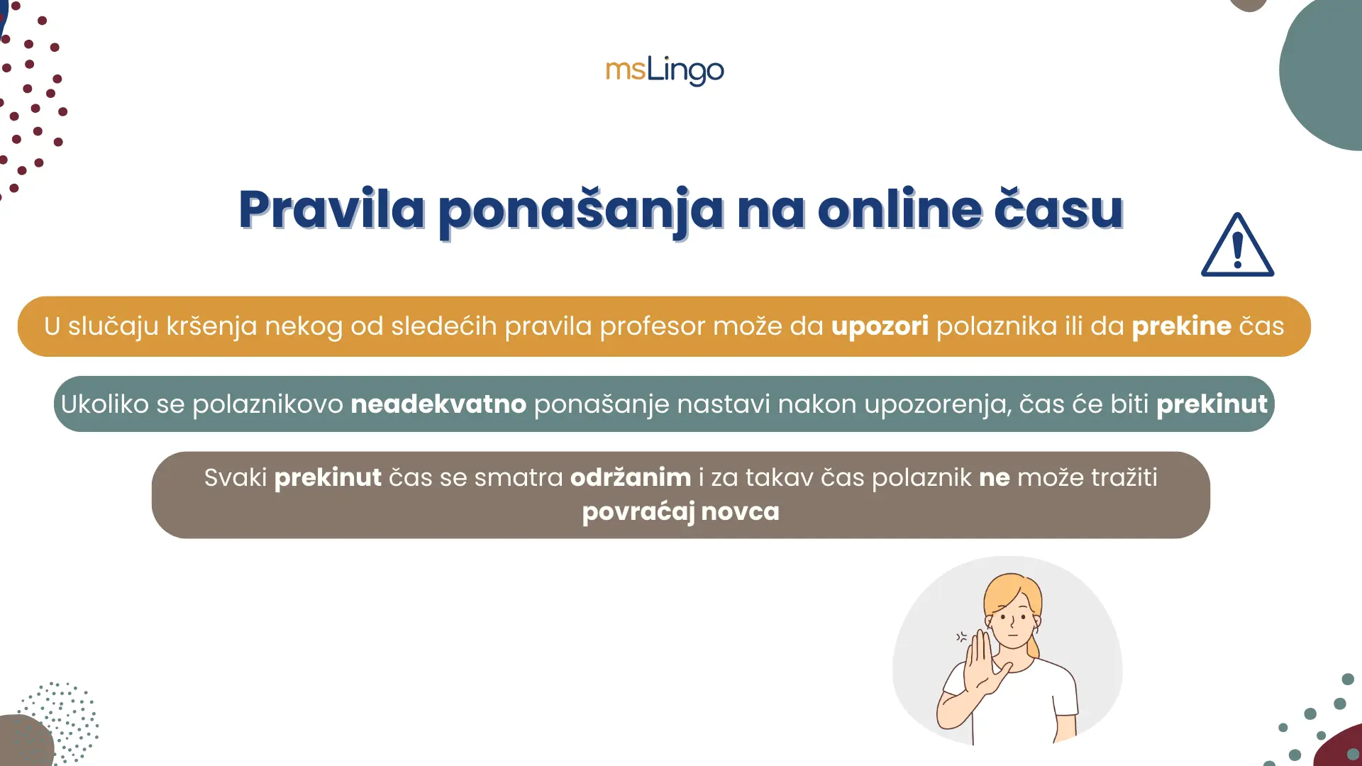 msLingo pravila ponašanja 2
