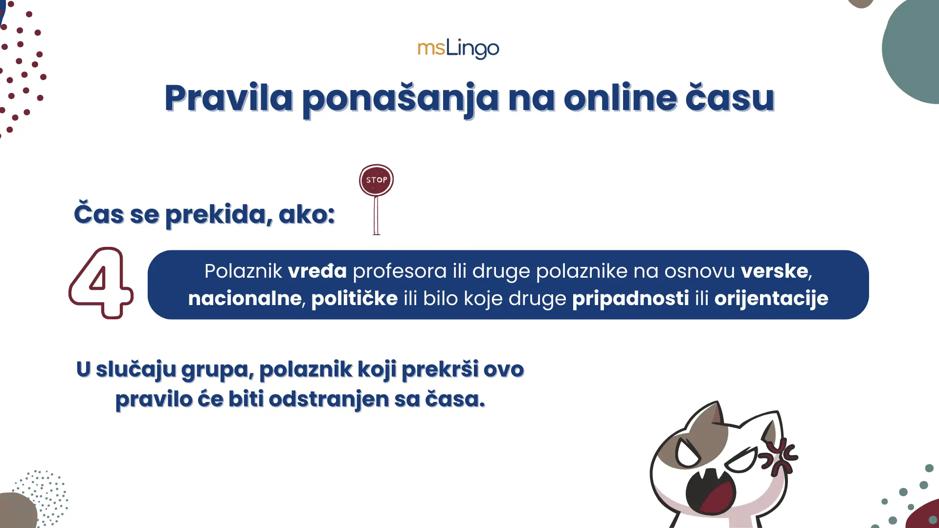 msLingo pravila ponašanja 5