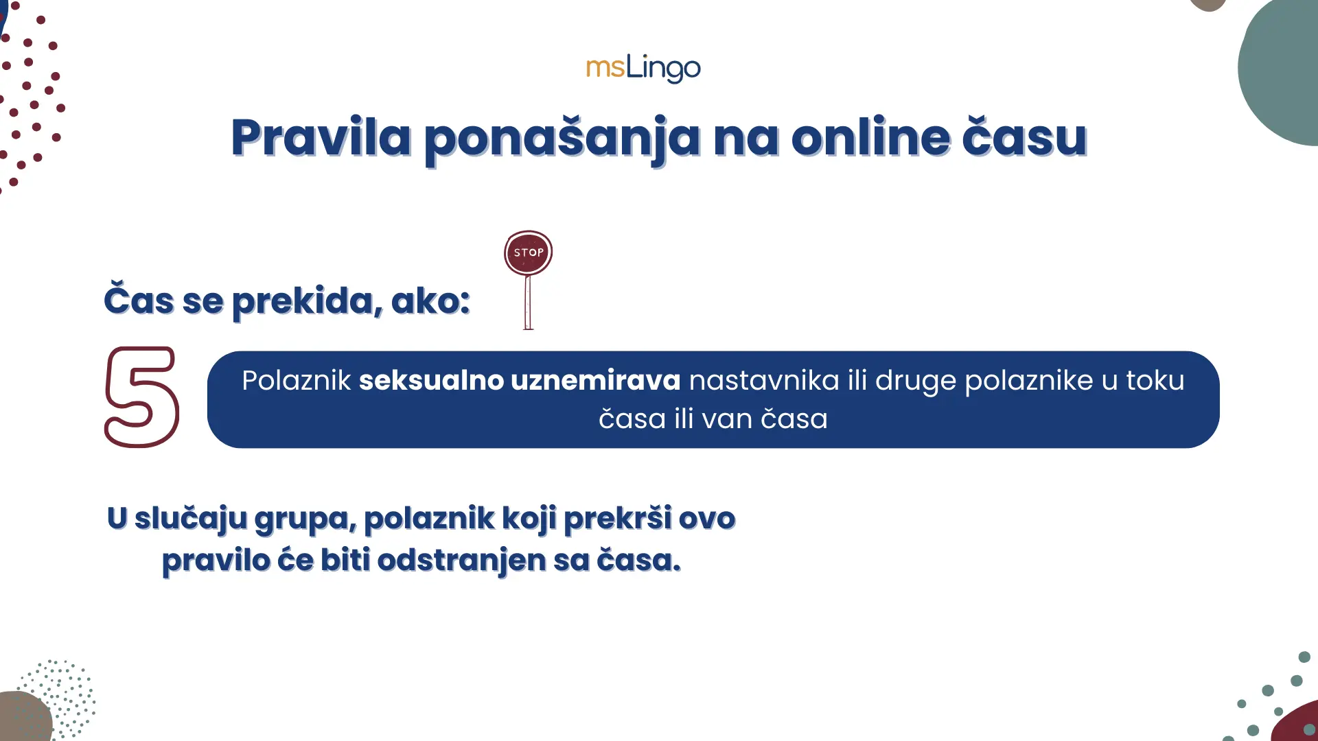 msLingo pravila ponašanja 6