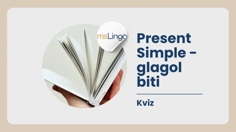 Present Simple Glagol biti kviz